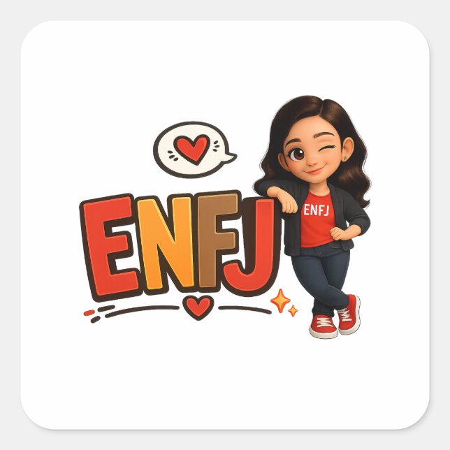 ADESIVO QUADRADO ENFJ (Frente)