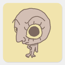 Adesivo Quadrado Engraçado Cara Sus