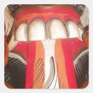 Adesivo Quadrado Engraçado Carinhosa Língua Estranha, Incrível Hall