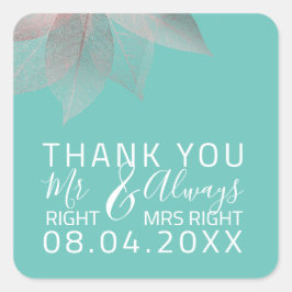 Adesivo Quadrado Engraçado Casamento Sr. Certo $ Sempre Má Direita