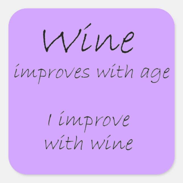 Adesivo Quadrado Engraçado cita presentes humoristas presentes pres (Frente)