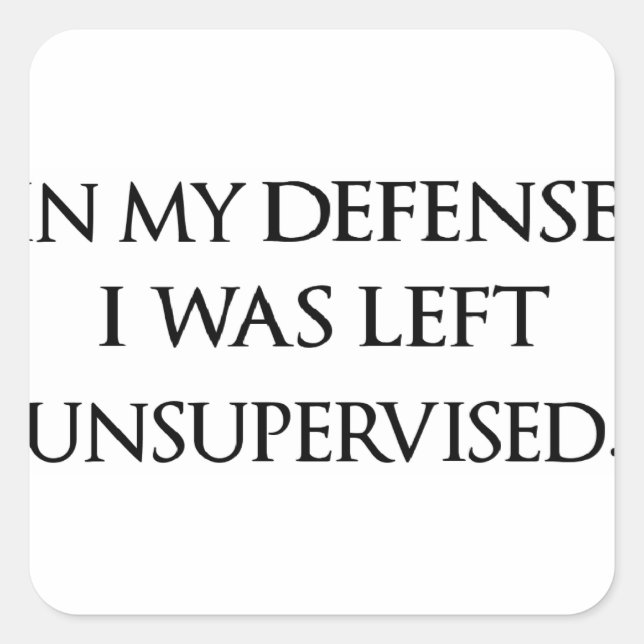 Adesivo Quadrado Engraçado Desculpem Citações Testemunhas Manly Typ (Frente)