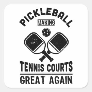 Adesivo Quadrado Engraçado Excelente De Pickleball Novamente Dink G