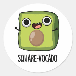 Adesivo Quadrado Engraçado Funny Avocado Puns