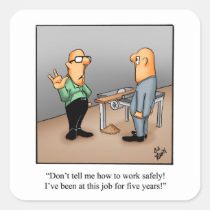 Adesivo Quadrado Engraçado Humor Sticker