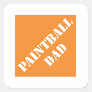 Adesivo Quadrado Engraçado Padre Dadisms Pai Paintball