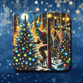 Adesivo Quadrado Engraçado Pé Grande de Natal