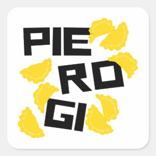 Adesivo Quadrado Engraçado Pierogi Stickers