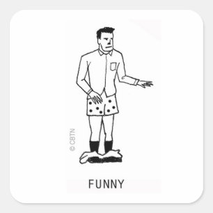 Adesivo Quadrado Engraçado - SACO