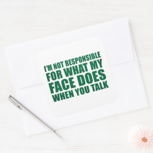 Adesivo Quadrado Engraçado sarcástico cita humor sarcasmo introvert