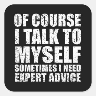 Adesivo Quadrado Engraçado sarcástico cita sarcasmo humorístico