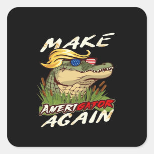 Adesivo Quadrado Engraçado Torne Amerigador Novamente Donald Parody