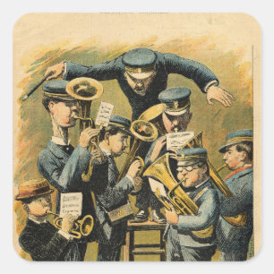 Adesivo Quadrado Ensaio da banda