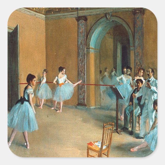 Adesivo Quadrado Ensaio no Foyer da Ópera La Rue (Frente)