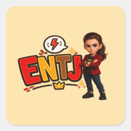 Adesivo Quadrado ENTJ — A Conquistadora Visionária