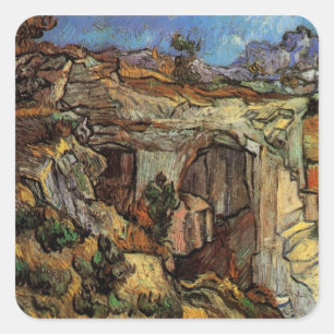 Adesivo Quadrado Entrada no Quarry, Santo-Remy de Vincent van Gogh