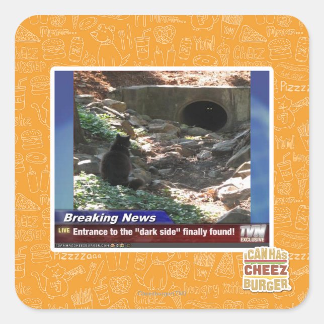 Adesivo Quadrado Entrada para o lado negro (Frente)