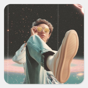 Adesivo Quadrado Entrando em Outra Órbita