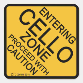 Adesivo Quadrado Entrando na Zona Cello