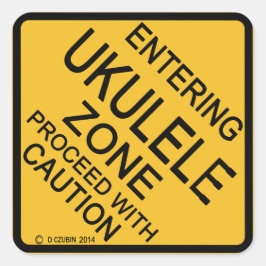 Adesivo Quadrado Entrando na Zona Ukulele