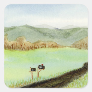 Adesivo Quadrado Entrega livre rural