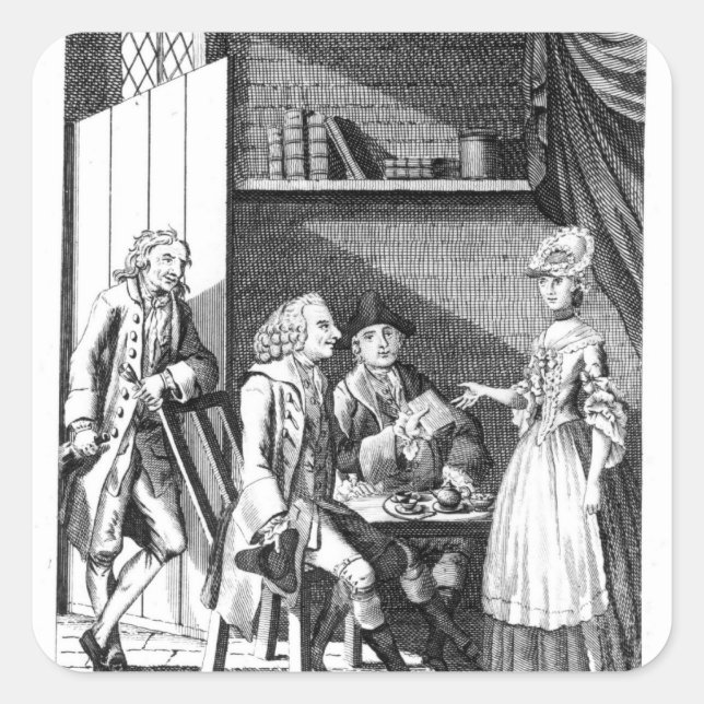 Adesivo Quadrado Entretenimento do Dr. Johnson (Frente)