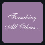 Adesivo Quadrado Envelope de Votos de Casamento Lilac Francês<br><div class="desc">Personalizado Convida Vinhas Liláticas Francesas Envelope Vinhetas de Selo - Designer Lilac Francês Coordenado por Cor - Vinhetas Lilás Francesas e de Envelopes Brancos - Os compradores de noivas normalmente pesquisam: como eu determino os melhores adesivos de casamento para combinar com os meus convites? Estes belos e criam os vossos...</div>