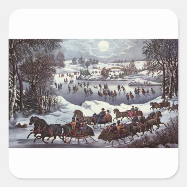 Adesivo Quadrado ENVELOPE SEAL : PARQUE CENTRAL : Nova Iorque : 192 (Frente)