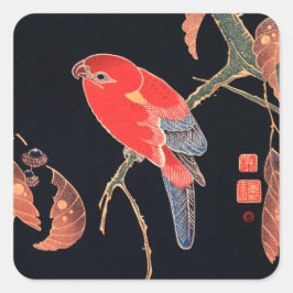 ADESIVO QUADRADO ENVELOPE SEAL STICKER: BLOCO DE MADEIRA JAPONÊS