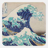 ENVELOPE SEAL STICKER : HOKUSAI : A ONDA