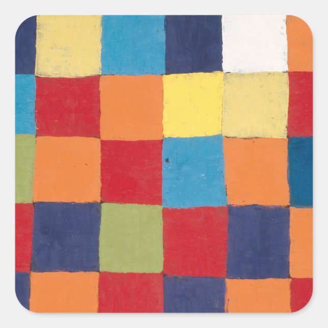 ADESIVO QUADRADO ENVELOPE SEAL STICKER : PAUL KLEE : COR CHART (Frente)