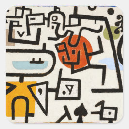 ADESIVO QUADRADO ENVELOPE SEAL STICKER : PAUL KLEE : PORTO RICO