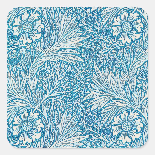 ADESIVO QUADRADO ENVELOPE SEAL STICKER : WILLIAM MORRIS "MARIGOLD" (Frente)