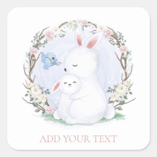 ADESIVO QUADRADO ENVELOPE SINALIZADOR: MÃE + BUNNY