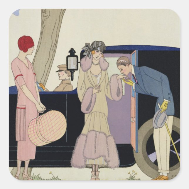 Adesivo Quadrado Envy, 1914 (impressão pochoir) (Frente)