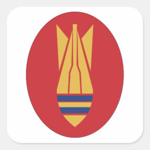 Adesivo Quadrado EOD britânico