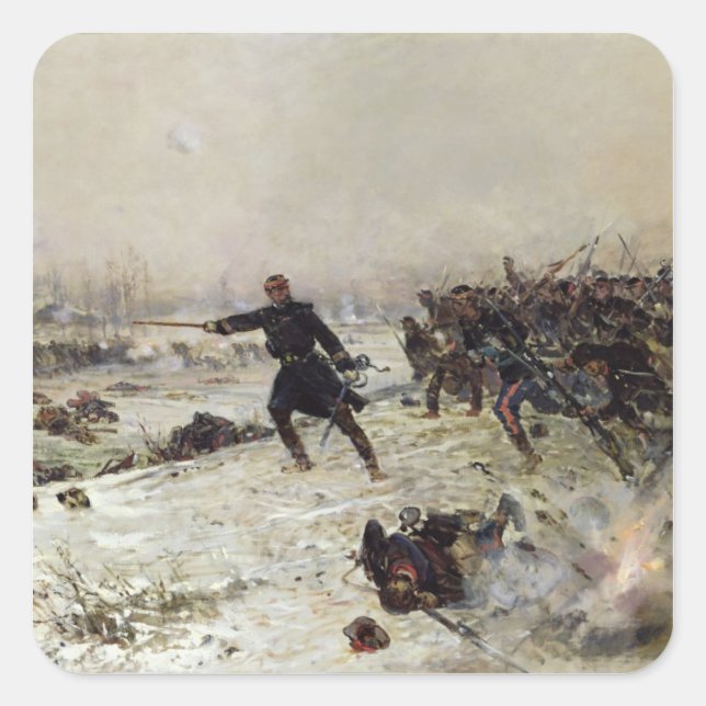 Adesivo Quadrado Episódio da Guerra de 1870 (Frente)