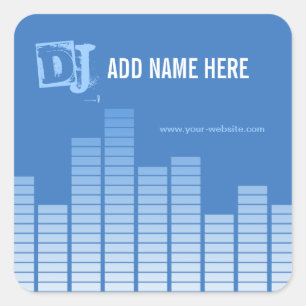 Adesivo Quadrado Equalizador Azul