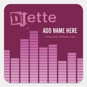 Adesivo Quadrado Equalizador Rosa