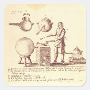 Adesivo Quadrado Equipamento destilando