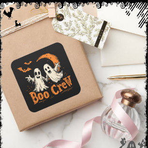 Adesivo Quadrado Equipe Boo ExDesigner Halloween