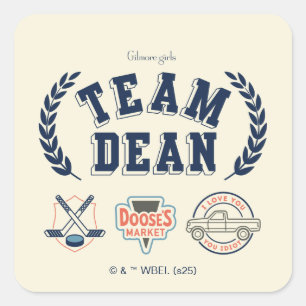 Adesivo Quadrado Equipe Dean Gilmore Girls Design