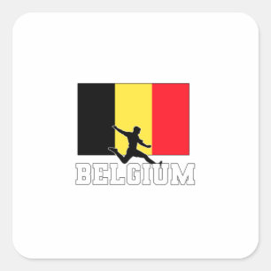 Adesivo Quadrado Equipe Nacional de Futebol da Bélgica
