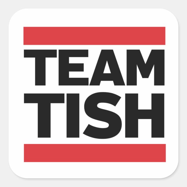 Adesivo Quadrado Equipe Tish (Frente)