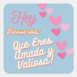 Adesivo Quadrado Eres Valiosa
