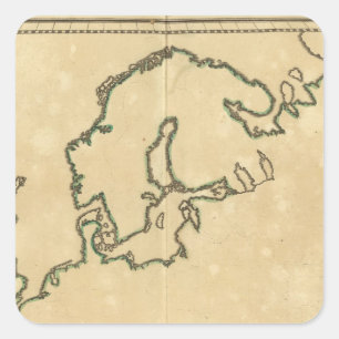 Adesivo Quadrado Esboço 2 de Europa