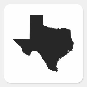 Adesivo Quadrado Esboço do estado de Texas