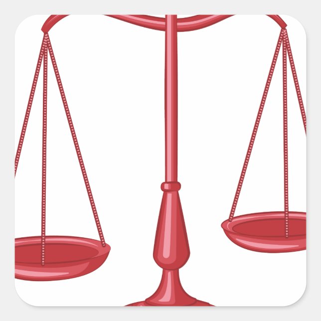 Adesivo Quadrado Escalas De Justiça (Frente)