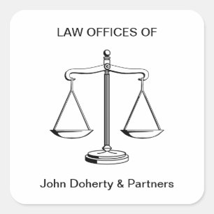 Adesivo Quadrado Escalas do escritório de advogados de justiça  