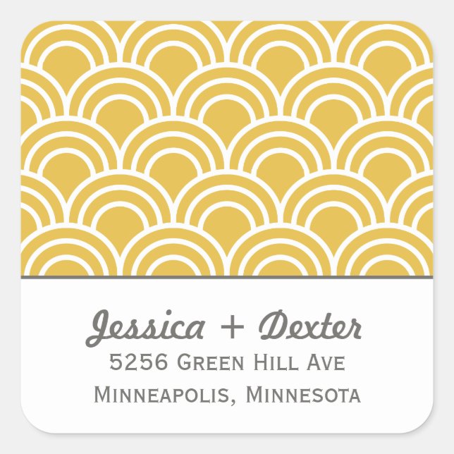 Adesivo Quadrado Escalas em camadas (Frente)